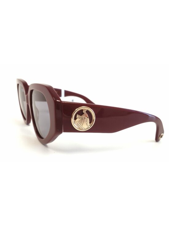 Lanvin LNV647S 600 53mm Geometric Cat Eye Sunglasses Burgundy / Grey - Italy main image 4
